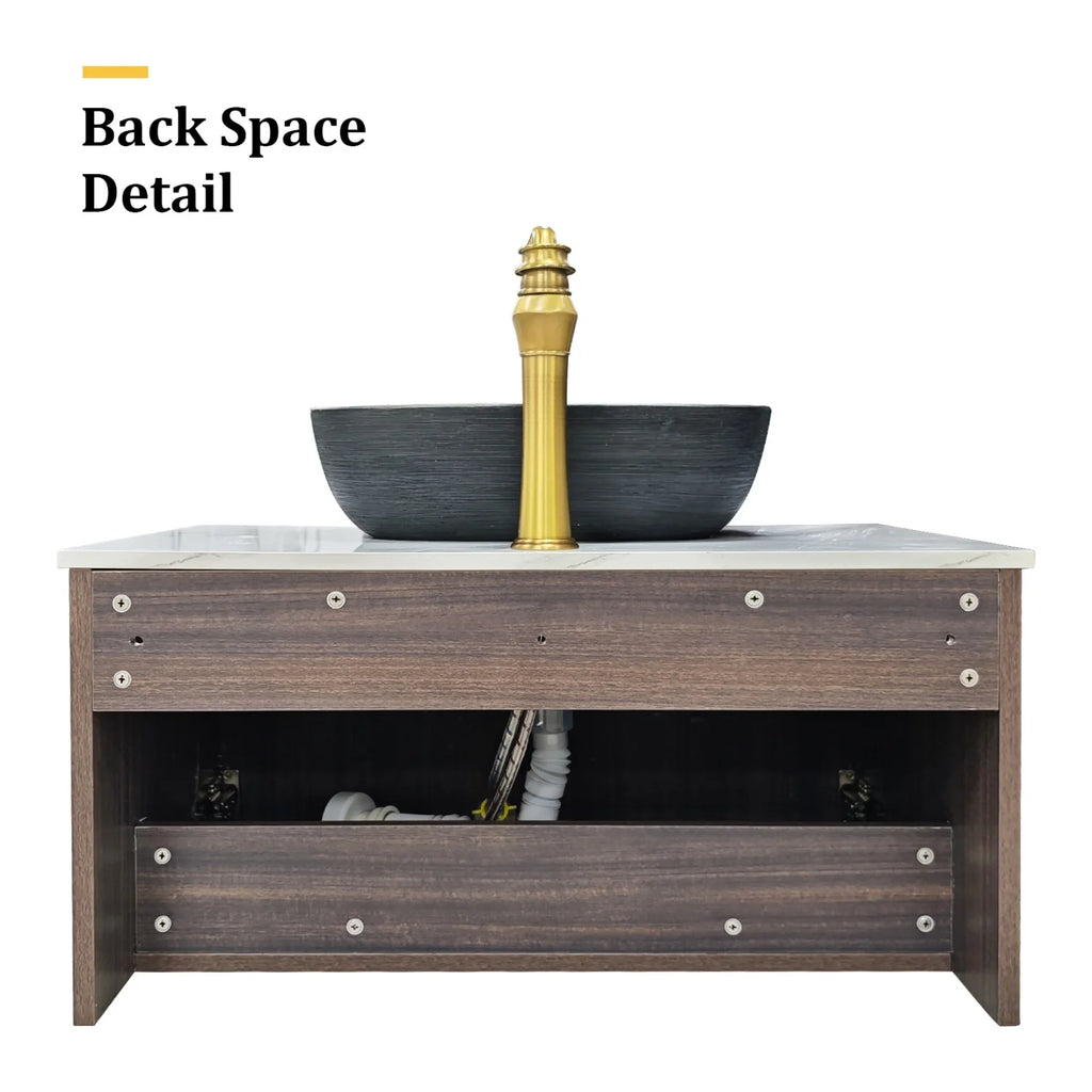 Floating Bathroom Vanity Sink Combo Wall Cabinet