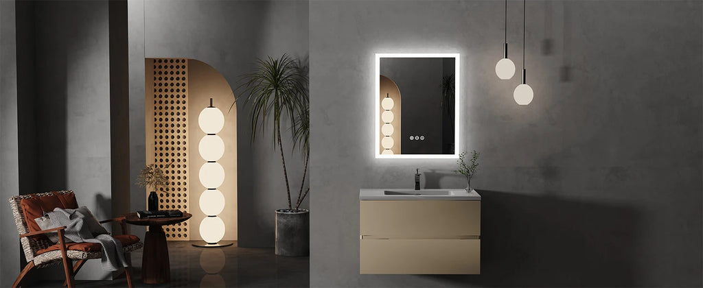 16x20 inch LED Lighted Bathroom Mirror with Anti-Fog