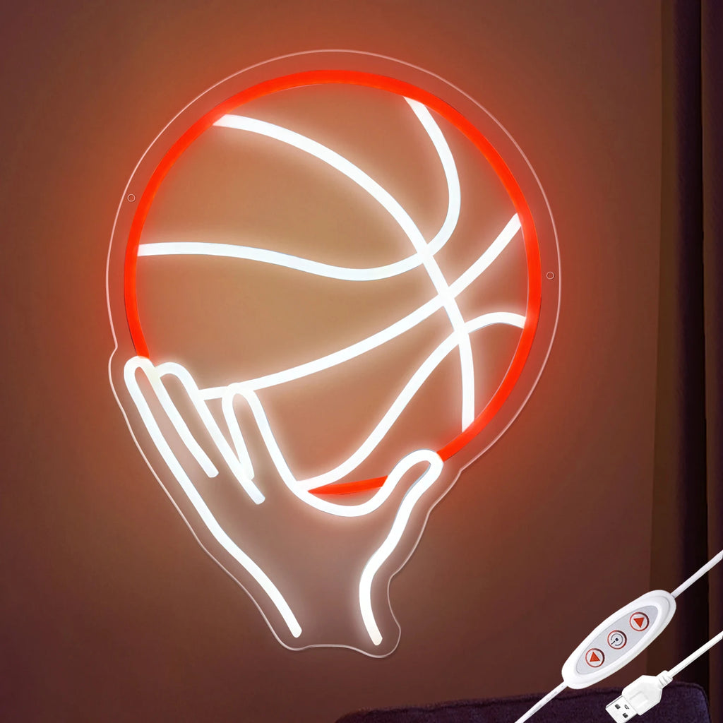 Basketball neon sign for wall decoration,