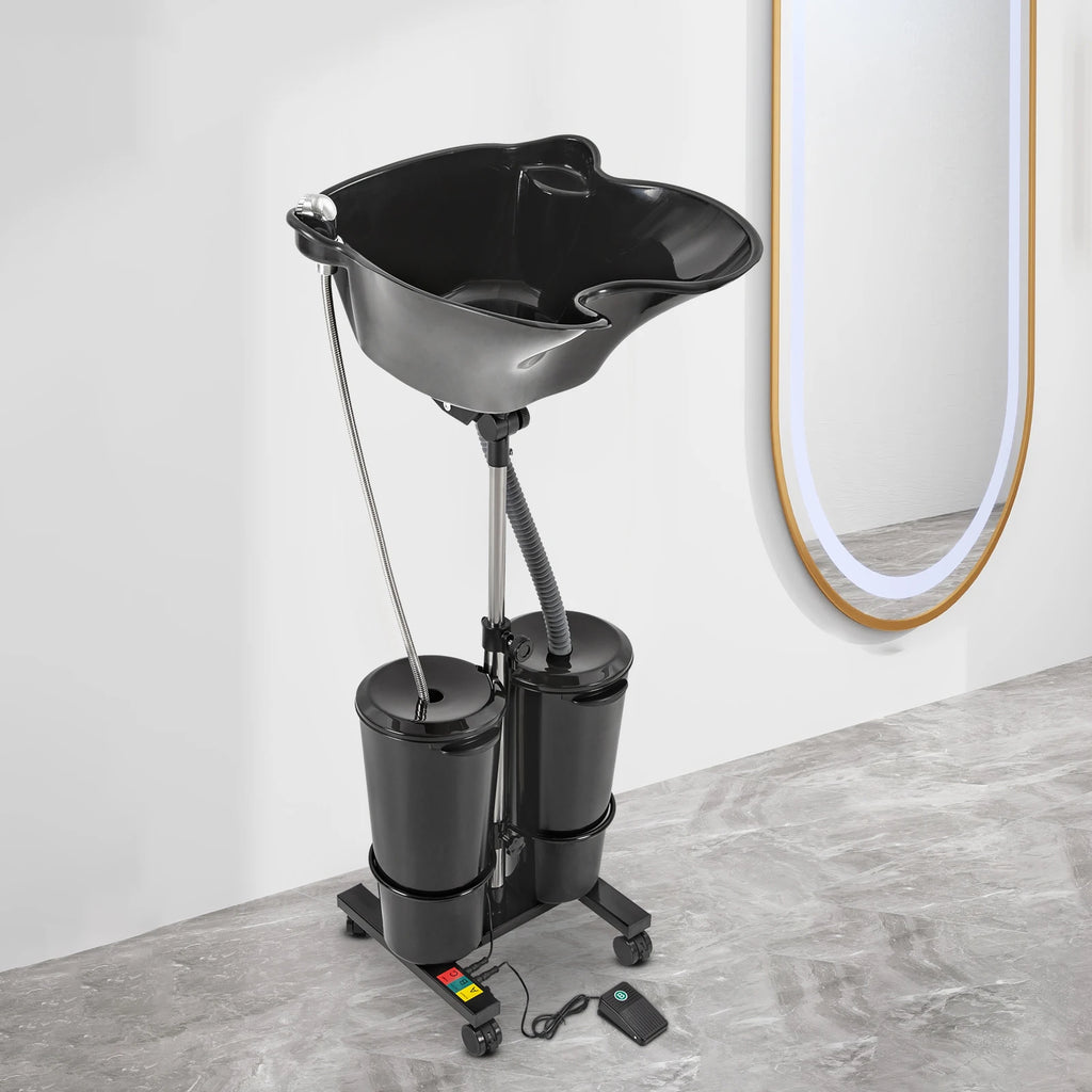 Mobile Hair Wash Basin Height Adjustable