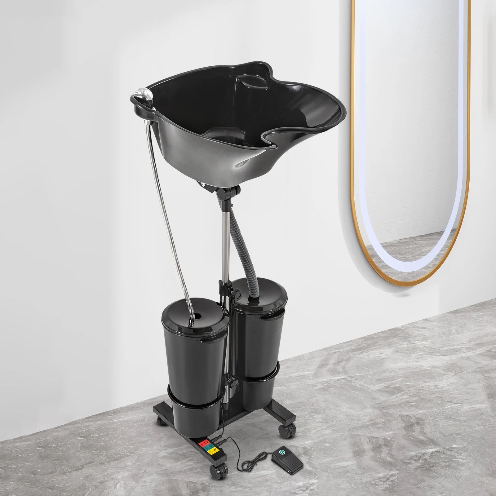 Mobile Hair Wash Basin Height Adjustable