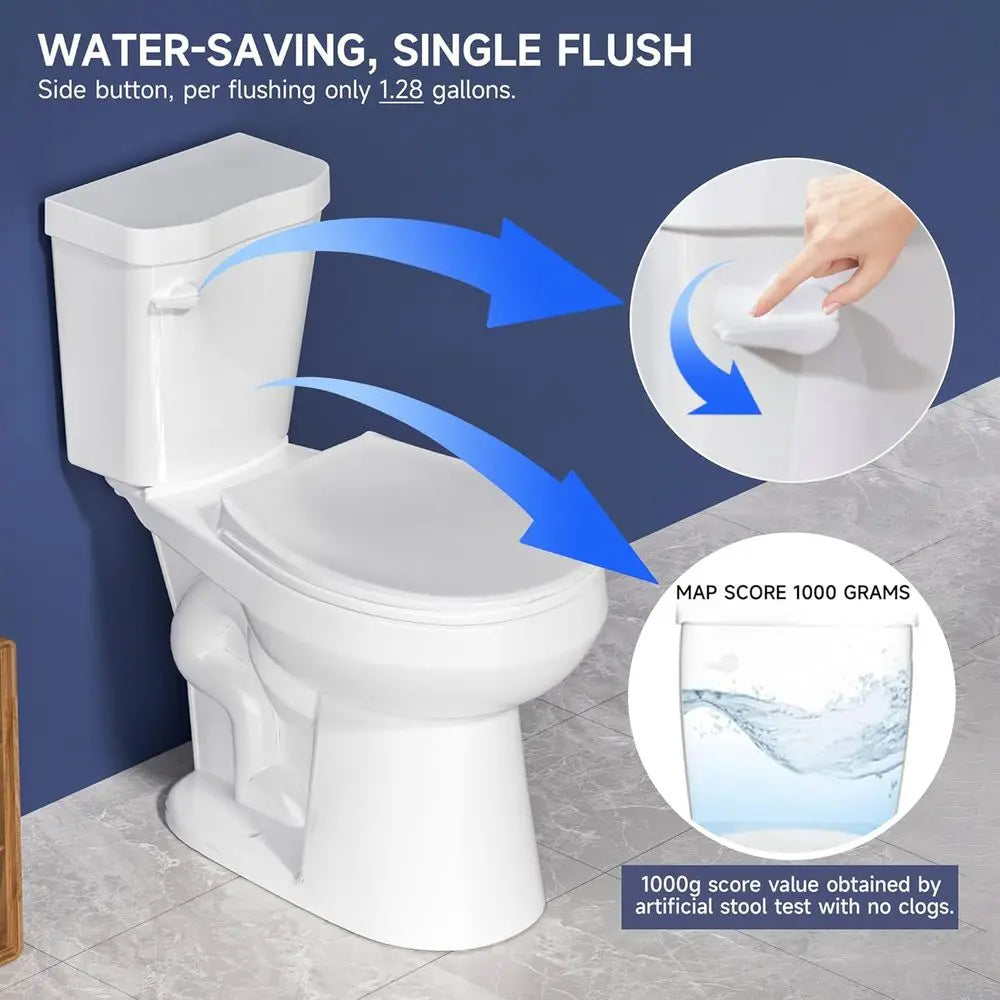 Tall Toilet 20 Inch for Seniors - 1.1/1.6 GPF Dual Flush