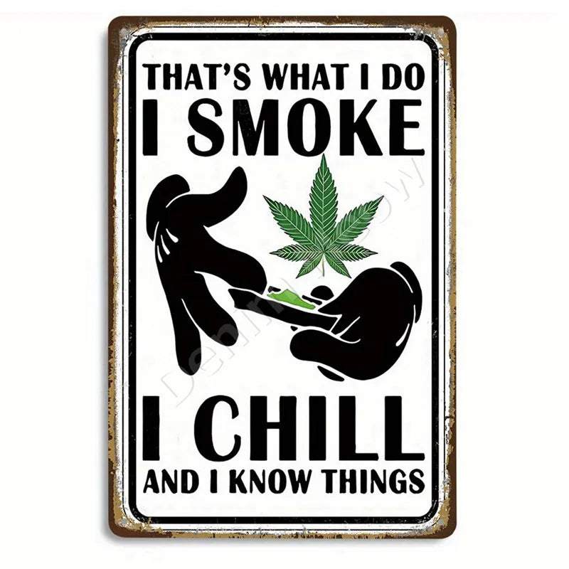 The Doobie Den Lets Get Lit Metal Tin Sign,