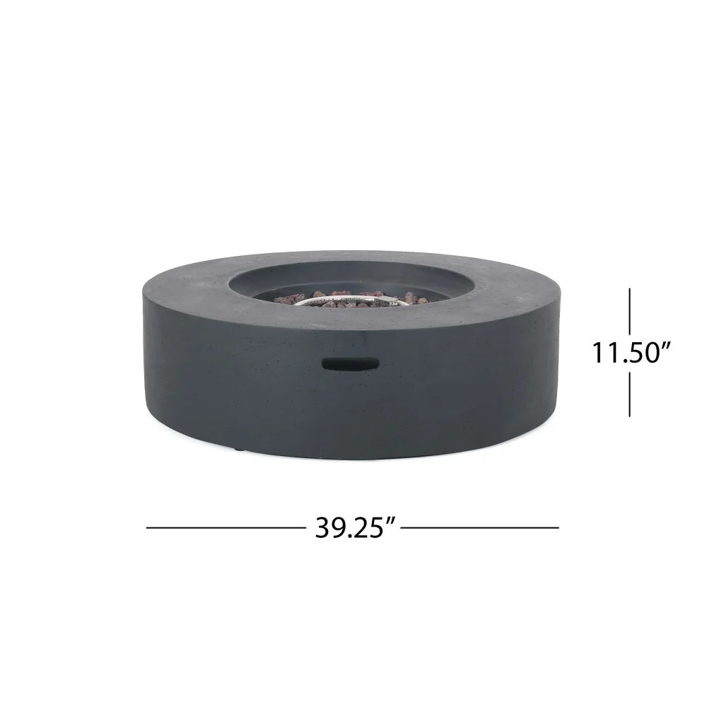 50000 BTU Round Outdoor Concrete Propane Fire Pit