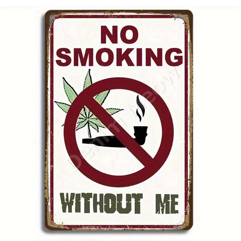 The Doobie Den Lets Get Lit Metal Tin Sign,