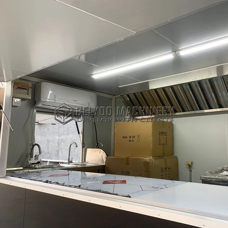 Customized Fast Food Trailer Dot Hotdog Pizza Burger