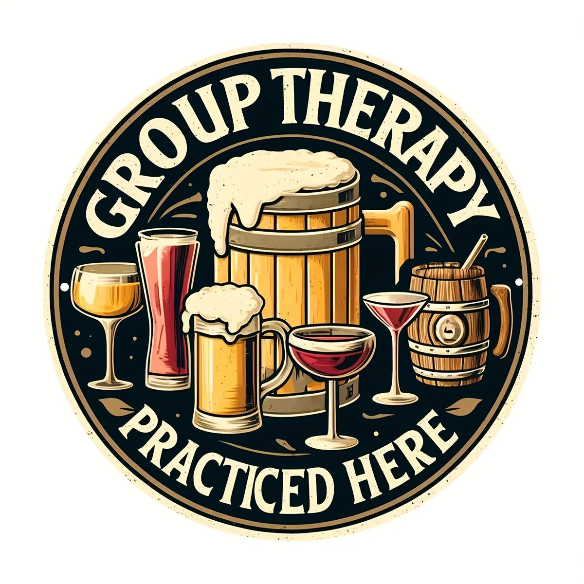 "Group Therapy Here" Beer Sign.