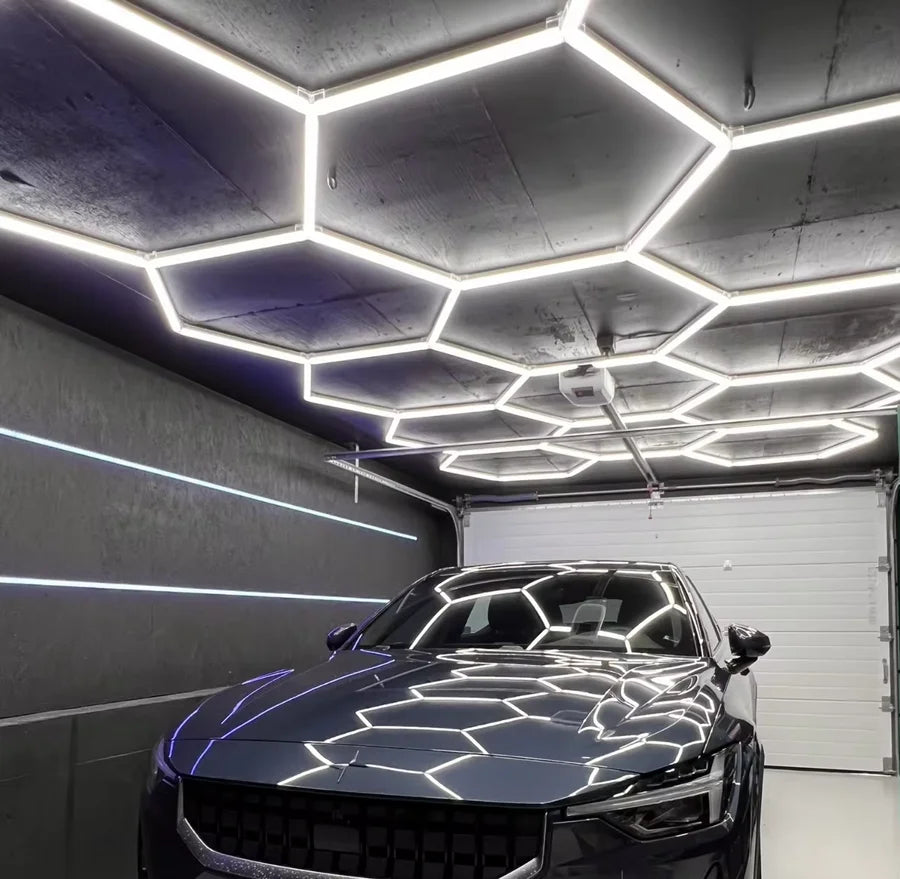 Garage Light 6500K Honeycomb Ceiling LED Tube Lighting