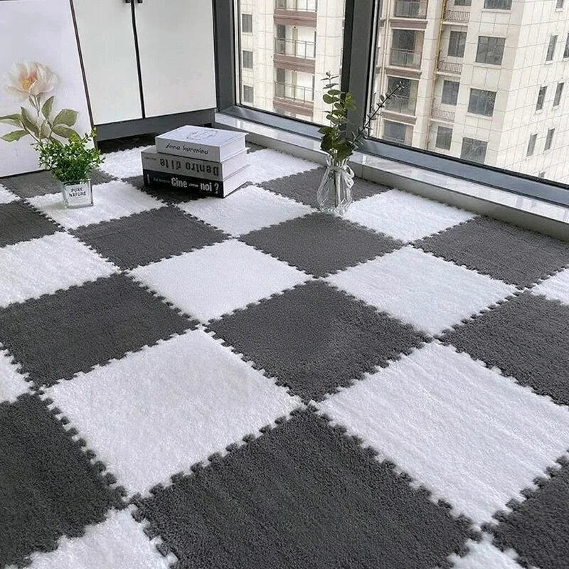 24PCS Solid interlocking foam mat - non slip