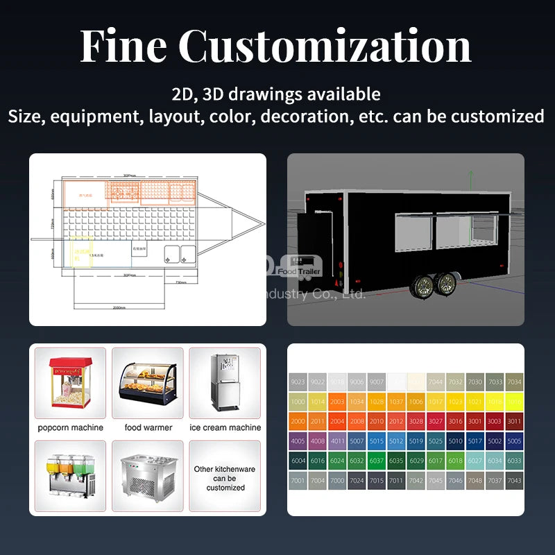 Mobile Fast Food Trailers Fully Equipped