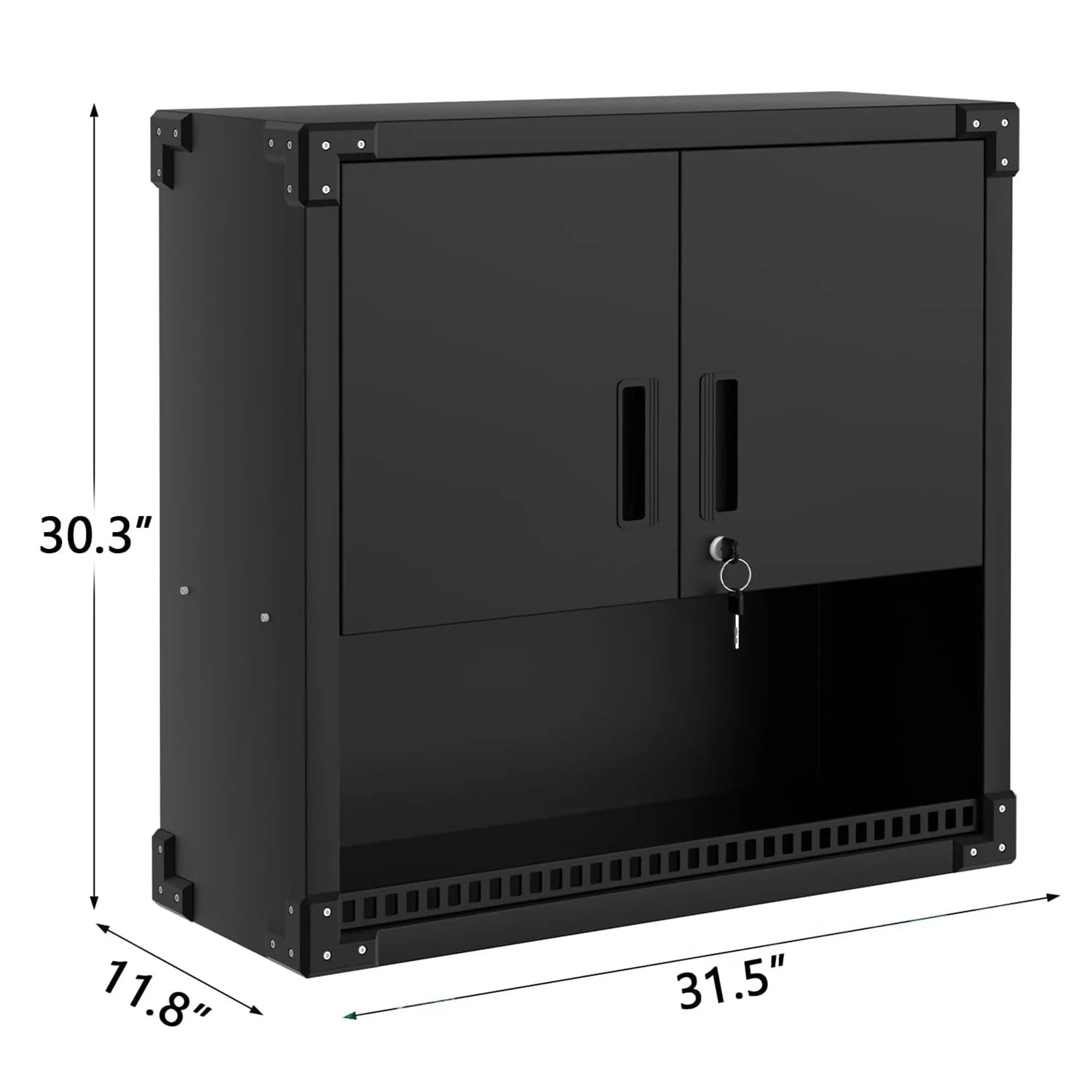 Metal Garage Wall Cabinet with Doors and Shelves,