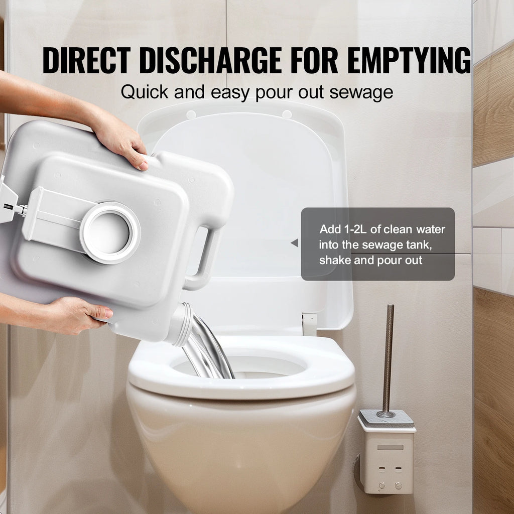 Portable Toilet for Camping Porta Potty Push-Button