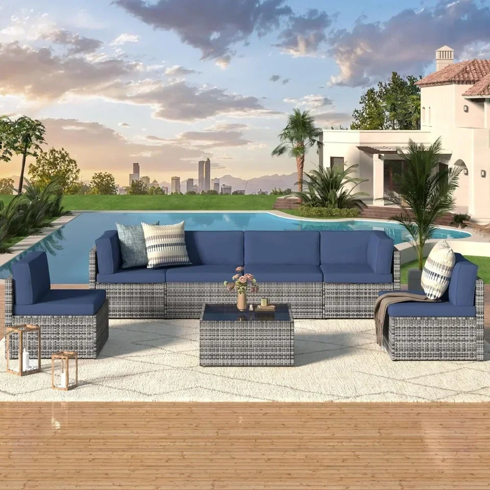 7 Piece Outdoor Patio Furniture Set