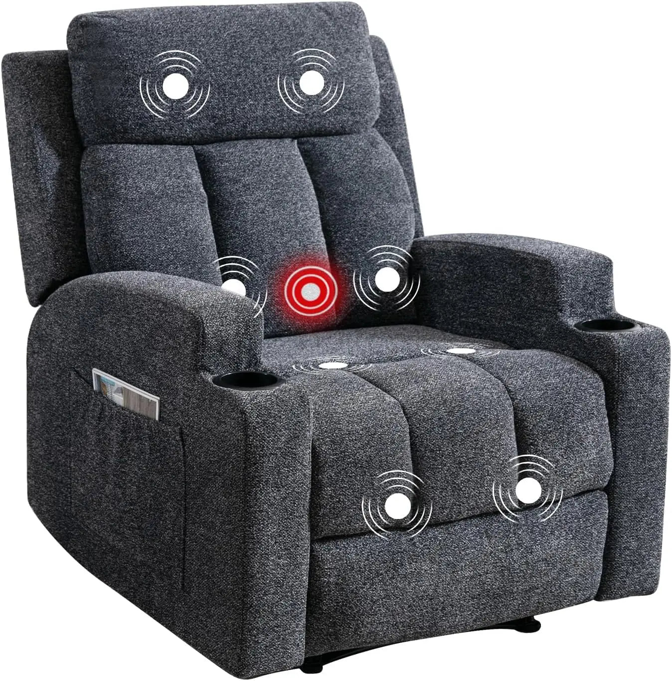 Manual Recliner Chair with Massage and Heat