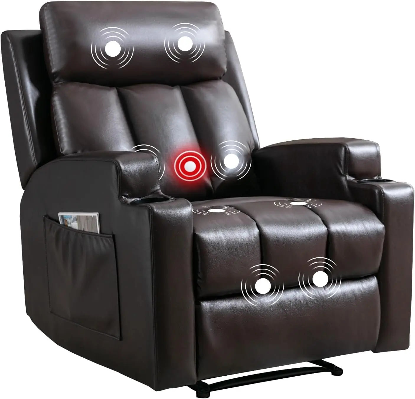 Manual Recliner Chair with Massage and Heat