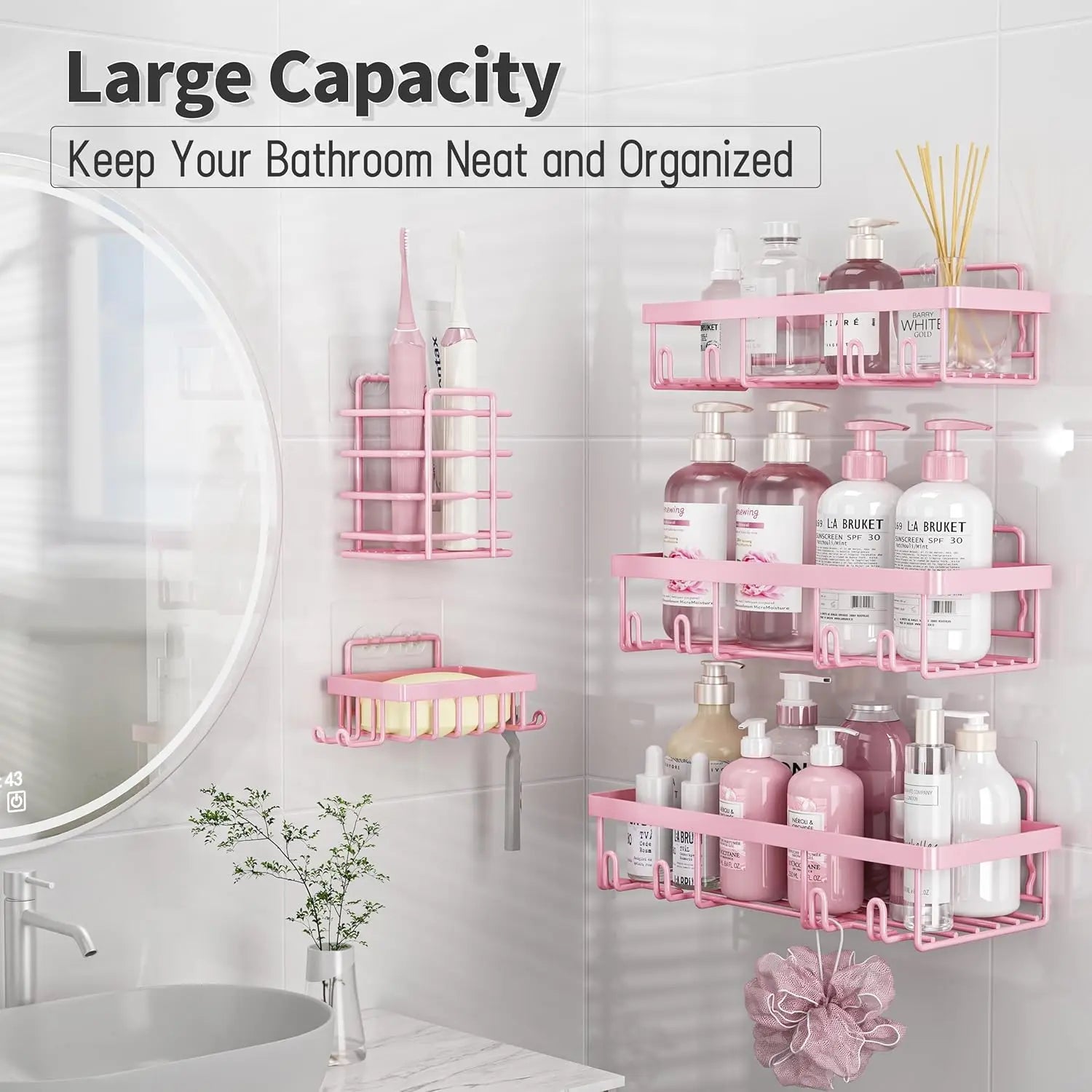 5-Pack Shower Caddy Organizer