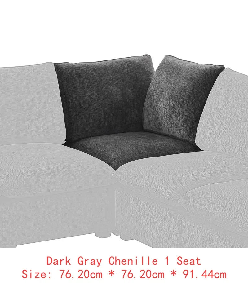 110in 7-Seat Modern U-Shape Modular Sofa Set,