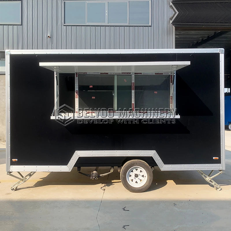 Customized Fast Food Trailer Dot Hotdog Pizza Burger