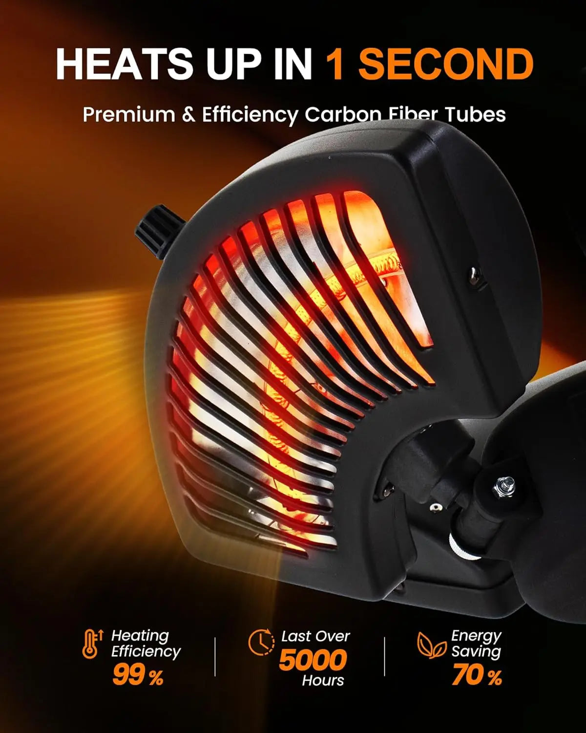 Outdoor Electric Patio Heater with 3 Heat Levels