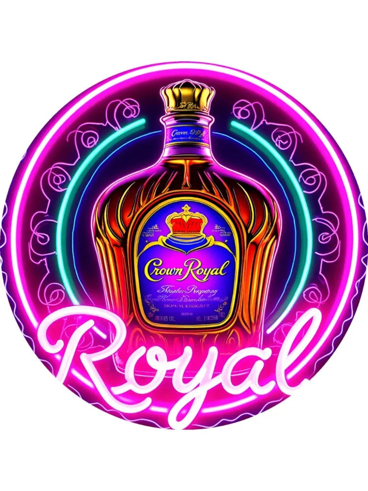 Crown Royal Neon Aluminum Wall Sculpture Sign