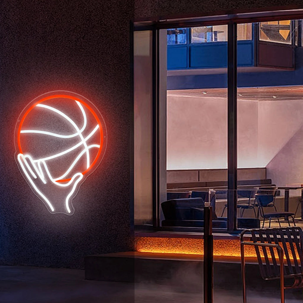 Basketball neon sign for wall decoration,