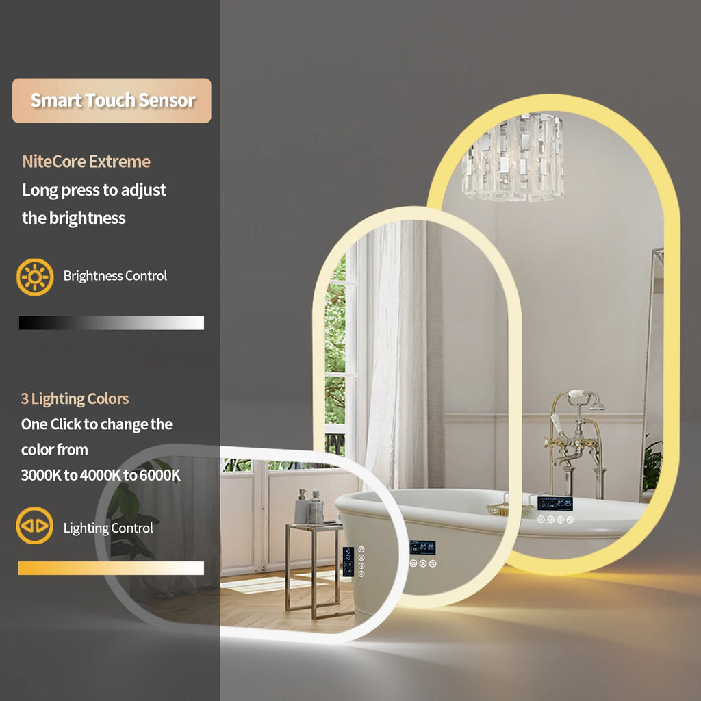 Lighted Bluetooth Bathroom Mirror Led Backlit