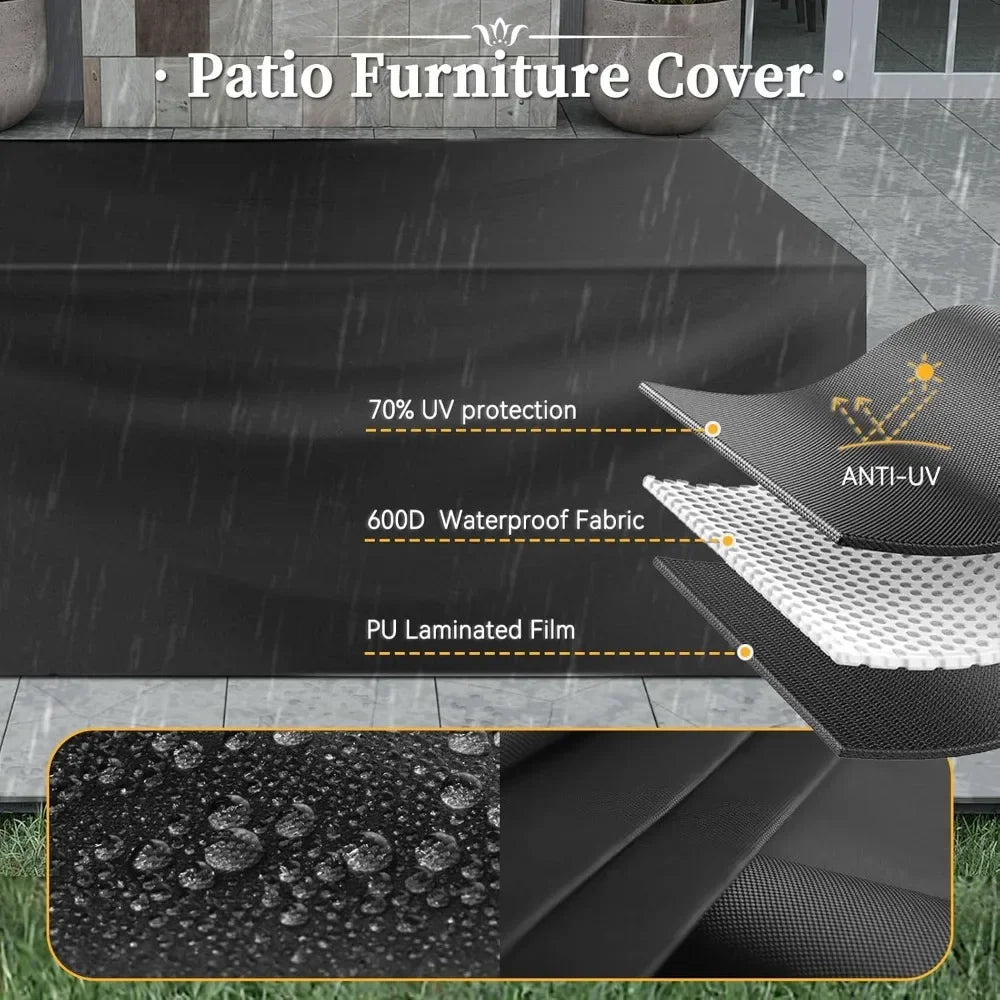 7 Piece Patio  Set  & 44” Fire Pit Table