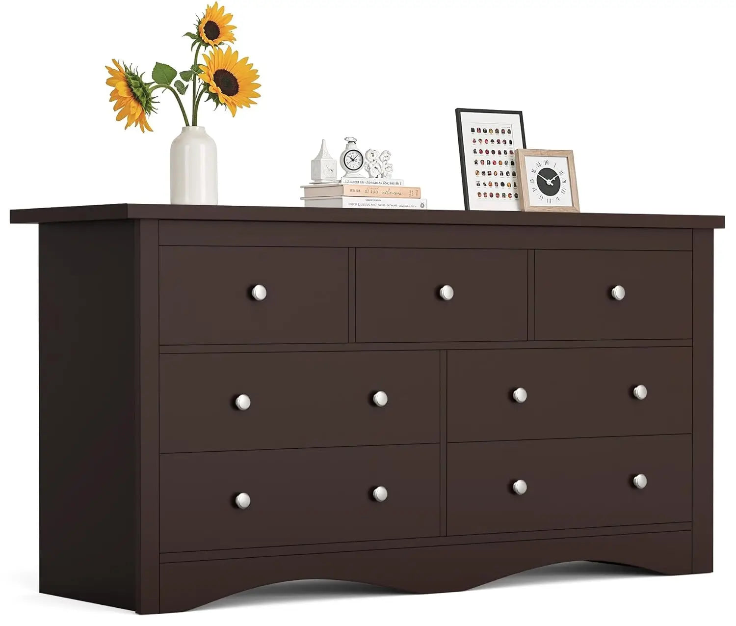 7 Wood Dresser Chest of Drawers