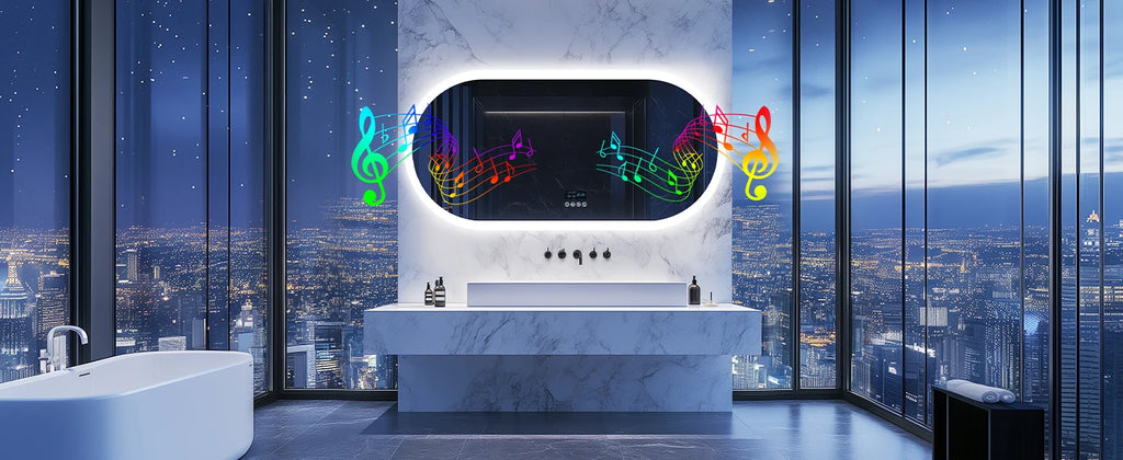 Lighted Bluetooth Bathroom Mirror Led Backlit