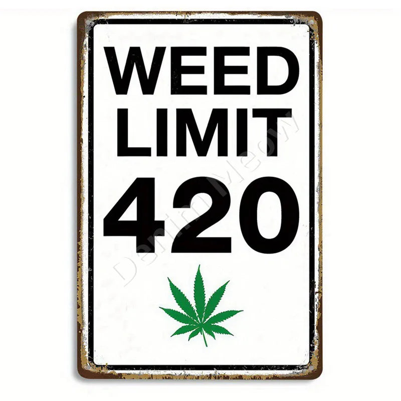 The Doobie Den Lets Get Lit Metal Tin Sign,