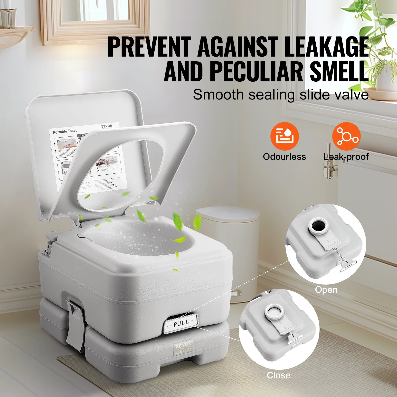 Portable Toilet for Camping Porta Potty Push-Button