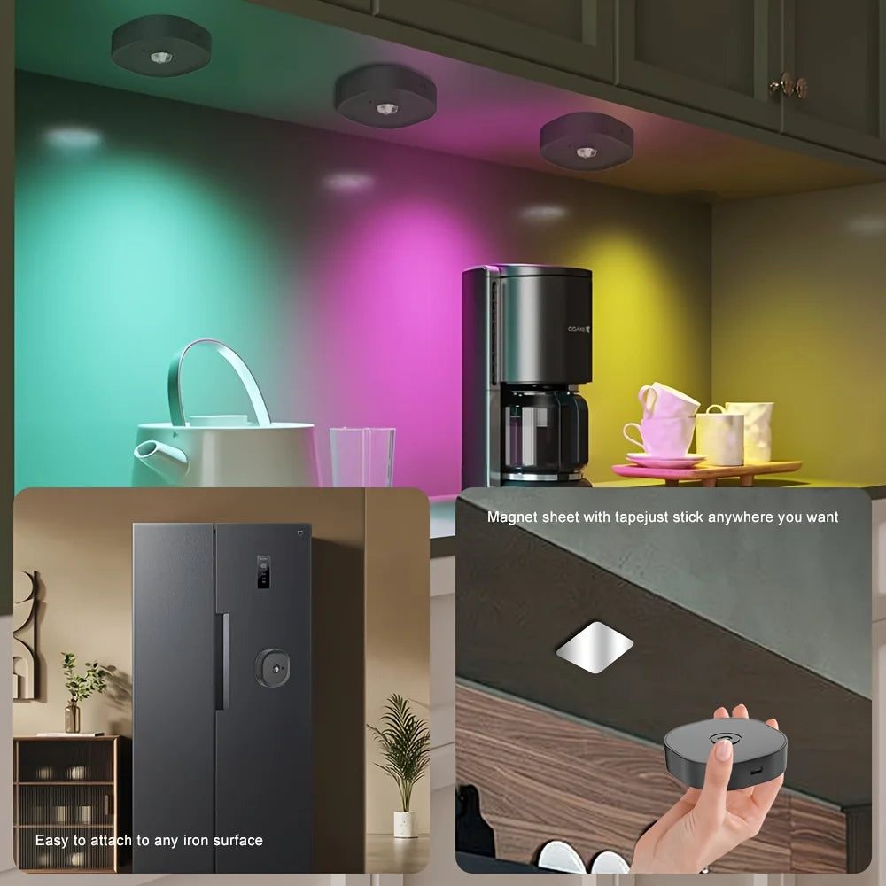 4PACK picture light set with remote control 13RGB colors