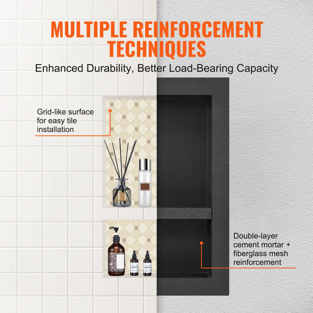 Shower Niche Ready for Tile Shelf Organizer