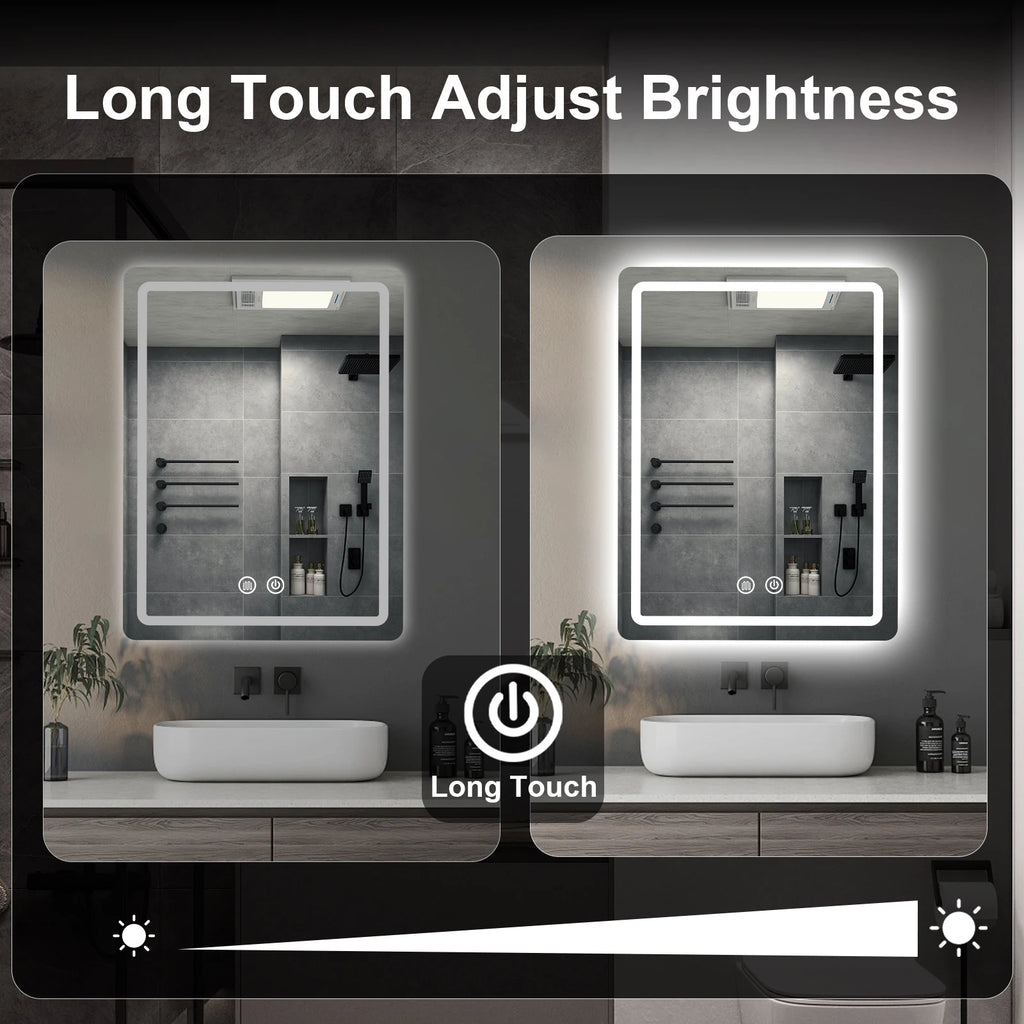 20x28 inch LED Bathroom Mirror  with Backlit Lights Fogless