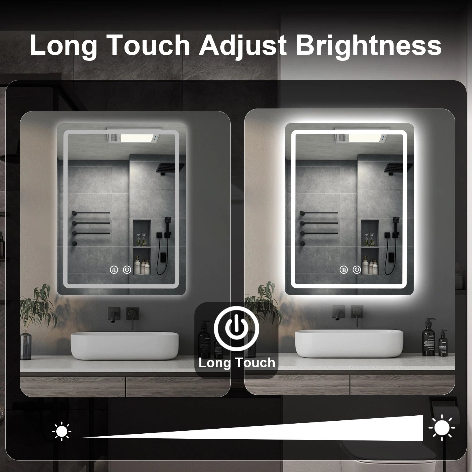 20x28 inch LED Bathroom Mirror  with Backlit Lights Fogless
