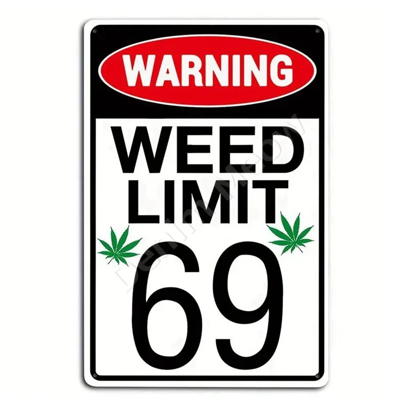 The Doobie Den Lets Get Lit Metal Tin Sign,