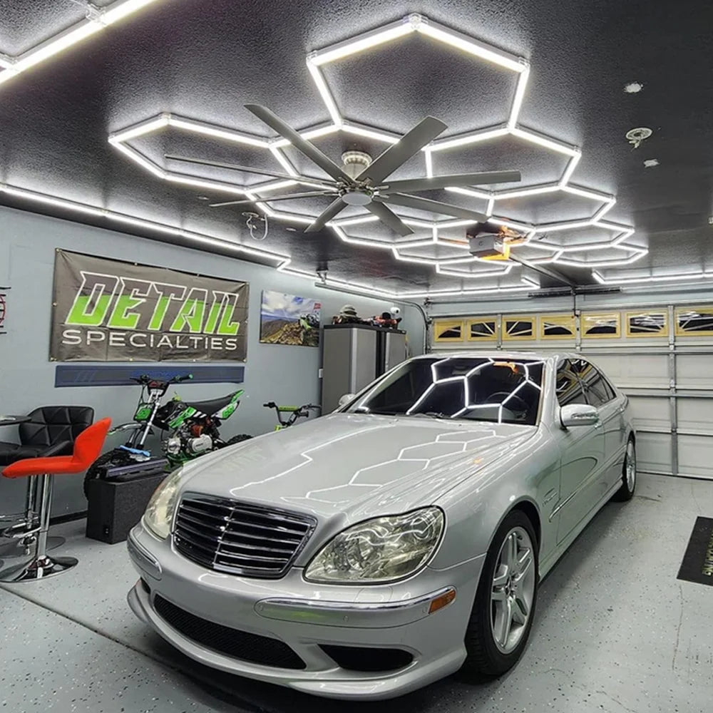 Garage Light 6500K Honeycomb Ceiling LED Tube Lighting