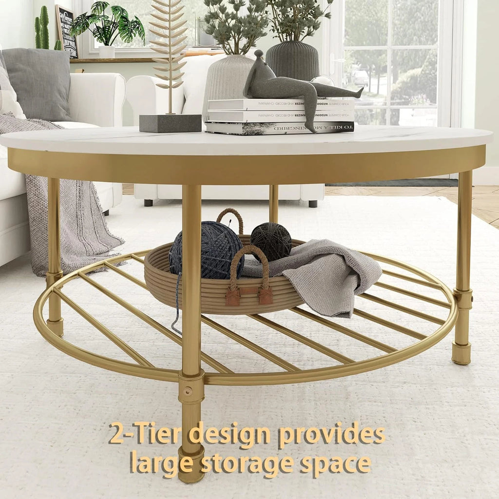 2-Tier Round Coffee Table