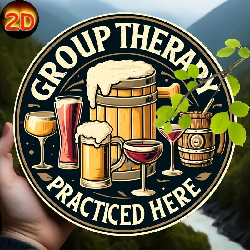"Group Therapy Here" Beer Sign.