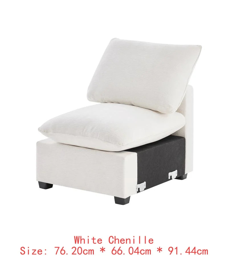 110in 7-Seat Modern U-Shape Modular Sofa Set,