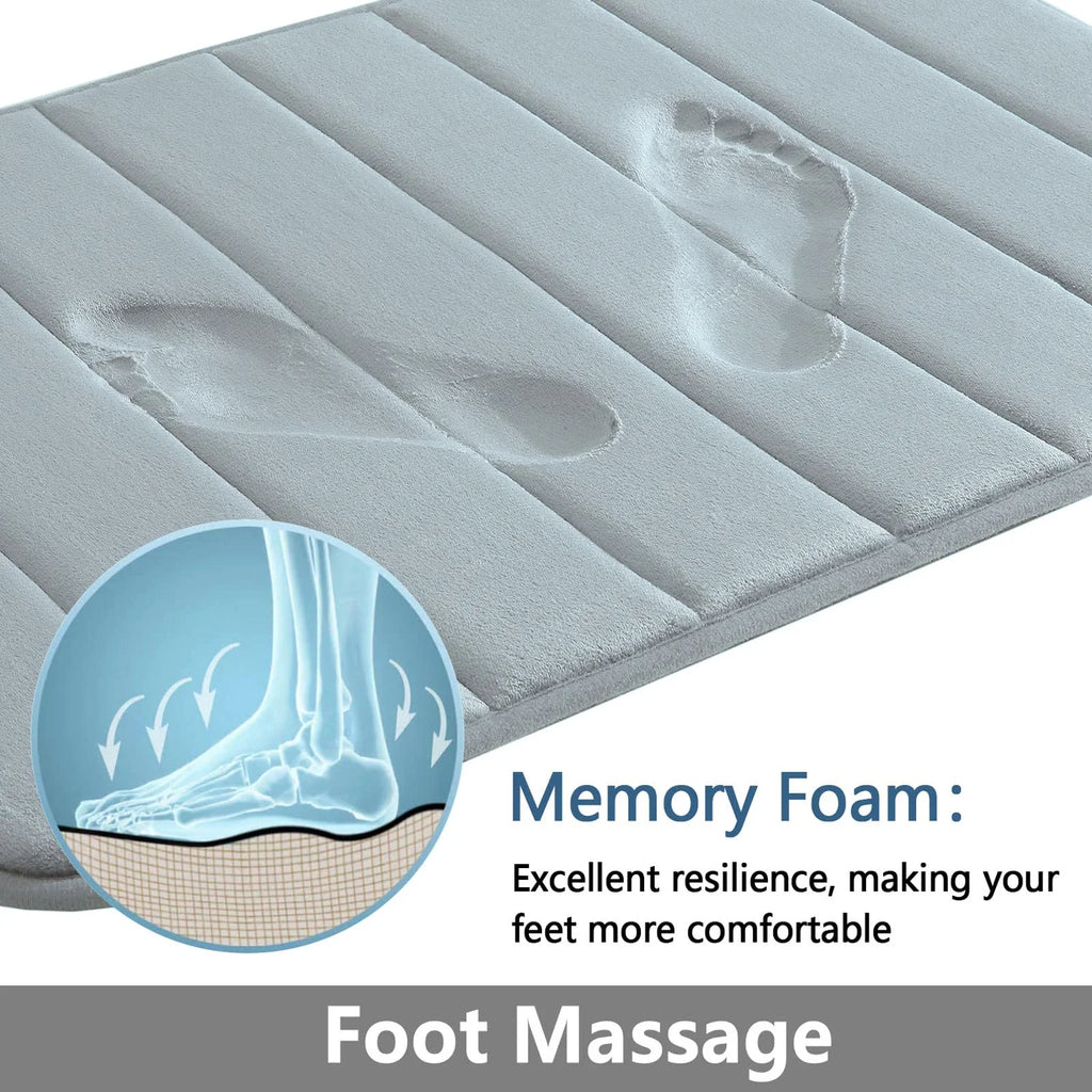 Super Absorbent Bath Mat Memory Foam non slip,