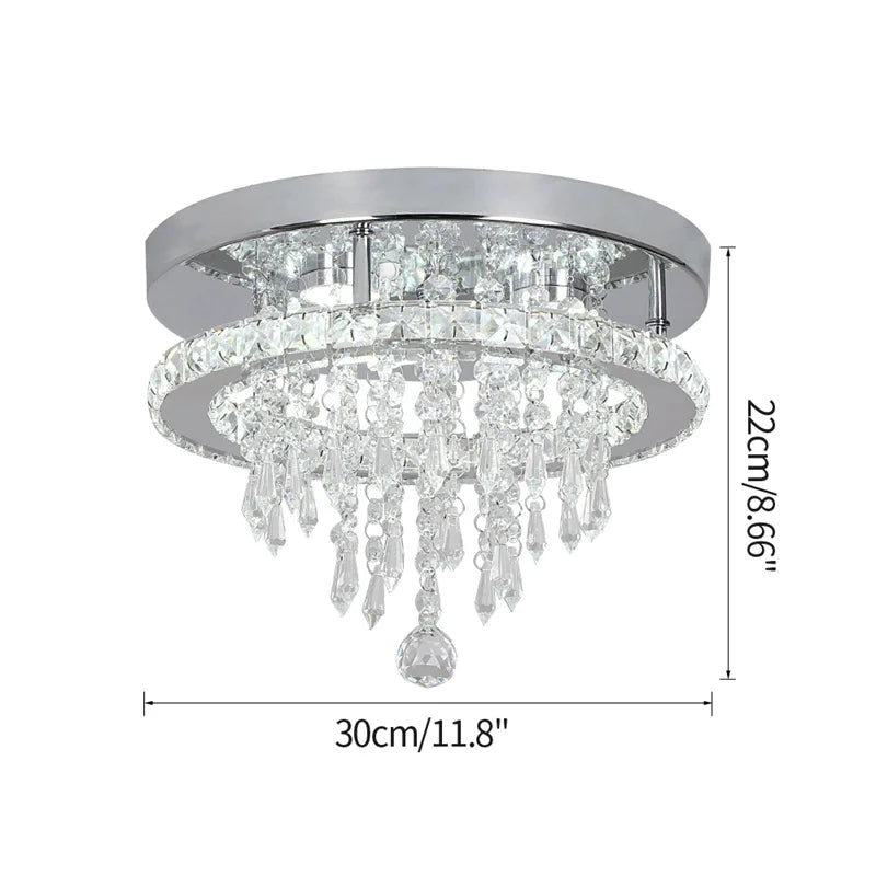 Crystal Ceiling Lamp Smart Led  Chandelier Remote Control