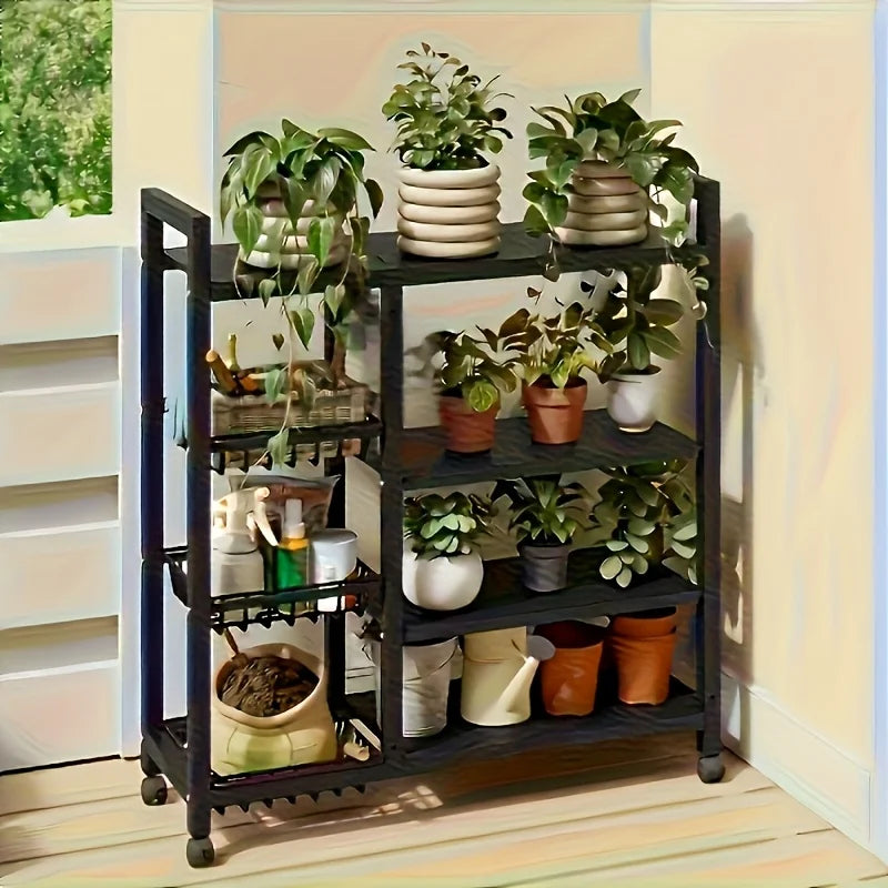 New Heavy-Duty 4-Tier Freestanding Shelf with 3 Baskets
