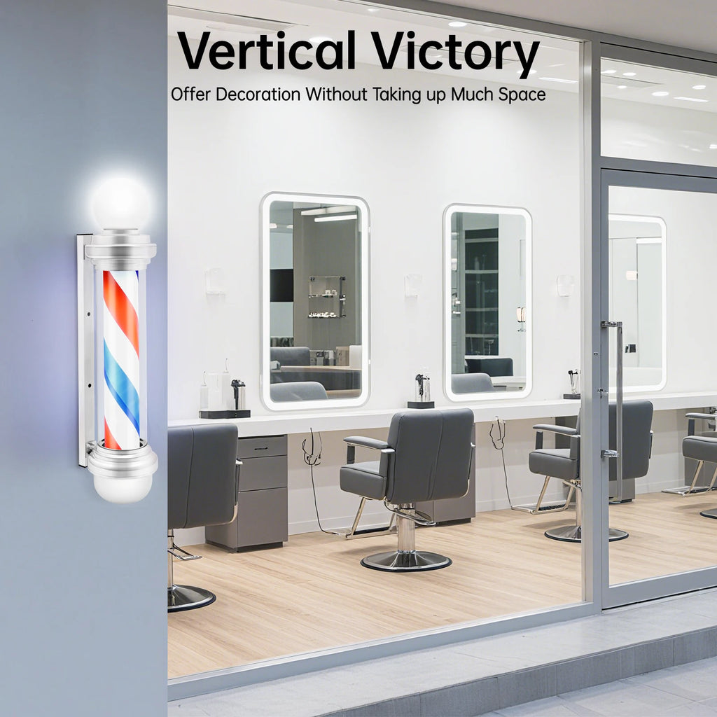 LED Barber Pole Sign with Rotating Effect,