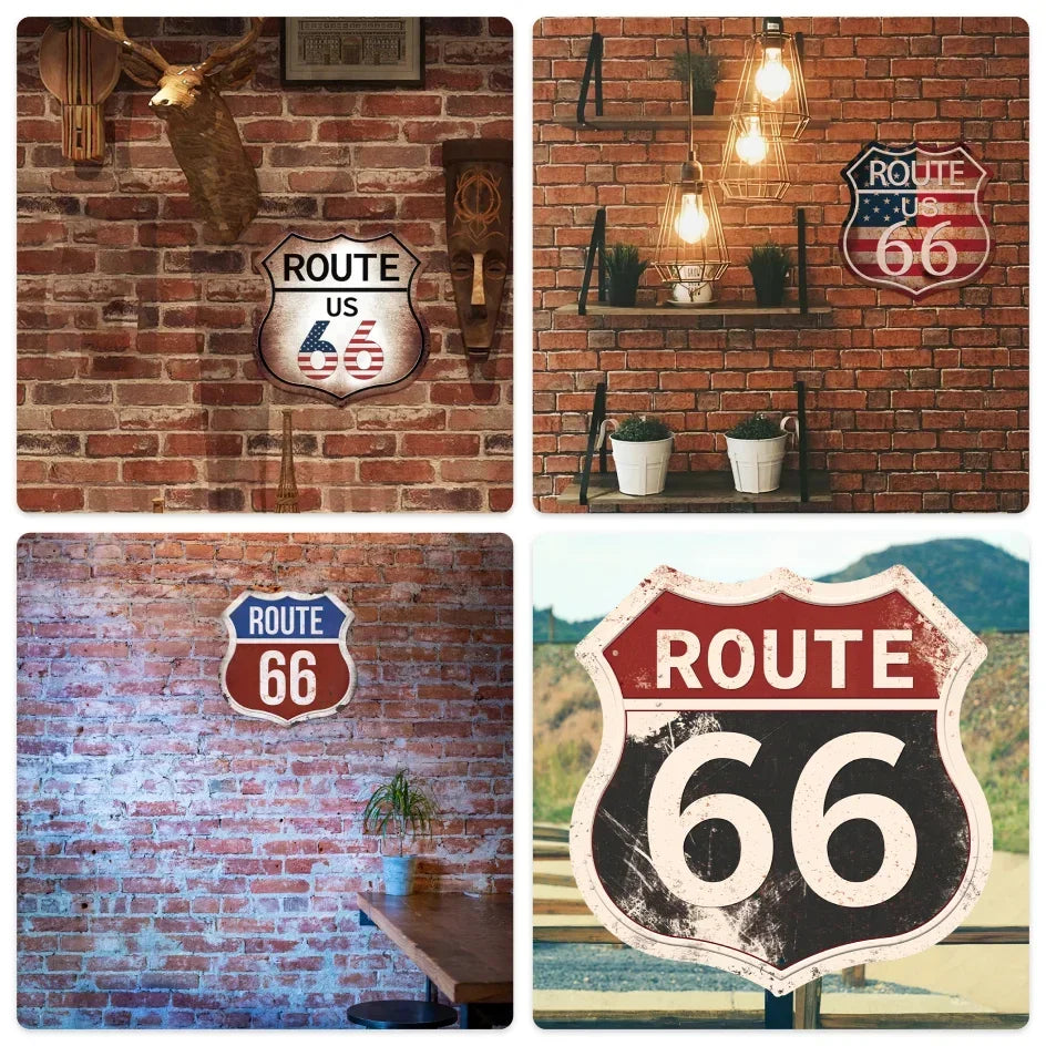 Vintage Route 66 America Tin Signs