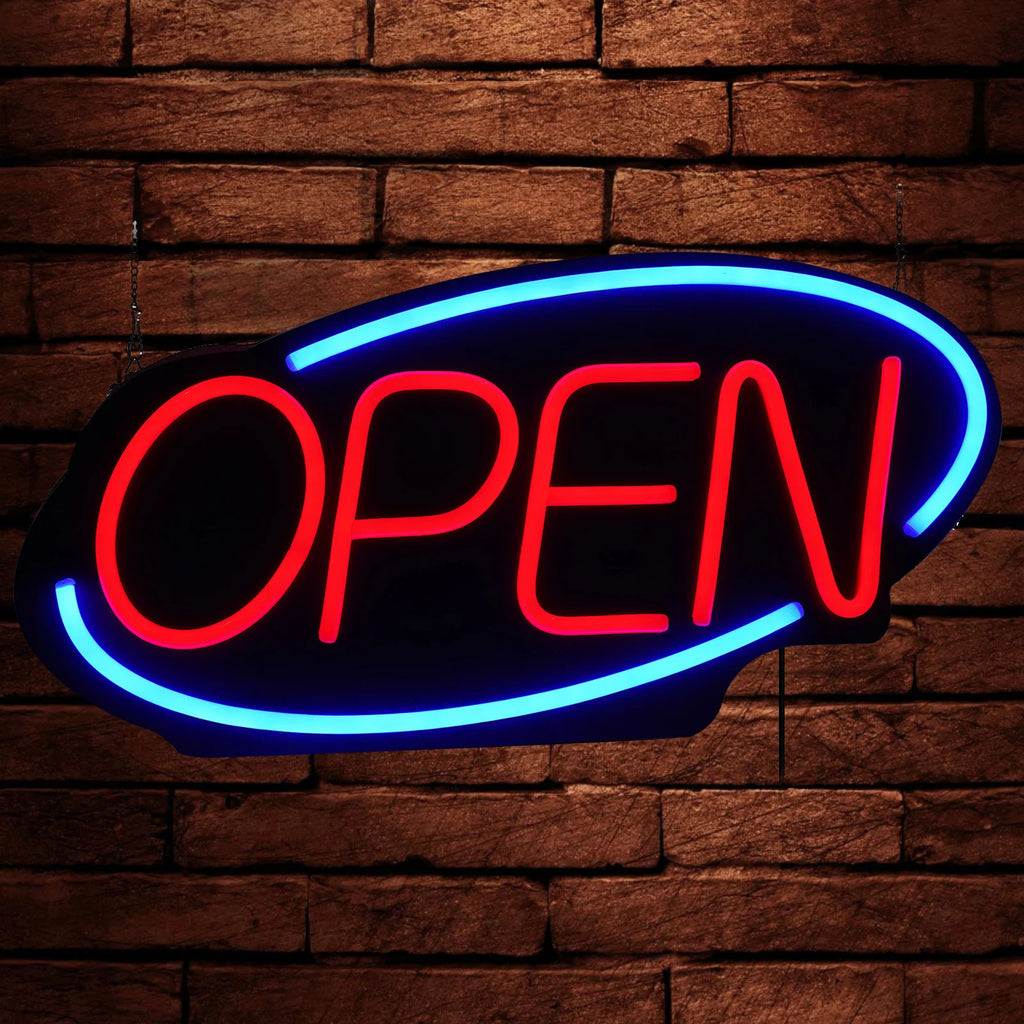 "Open" Wall-Mounted Bar Light Sign,