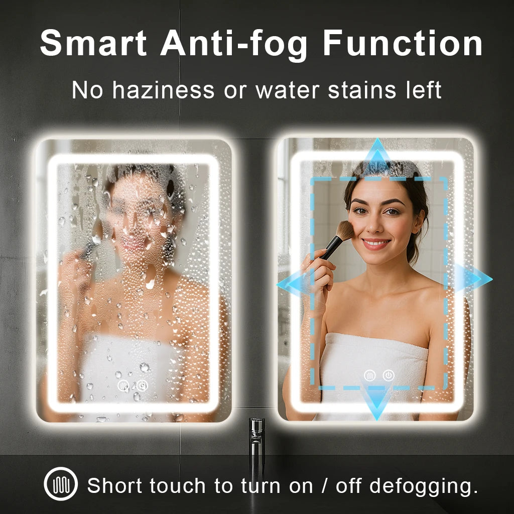 20x28 inch LED Bathroom Mirror  with Backlit Lights Fogless