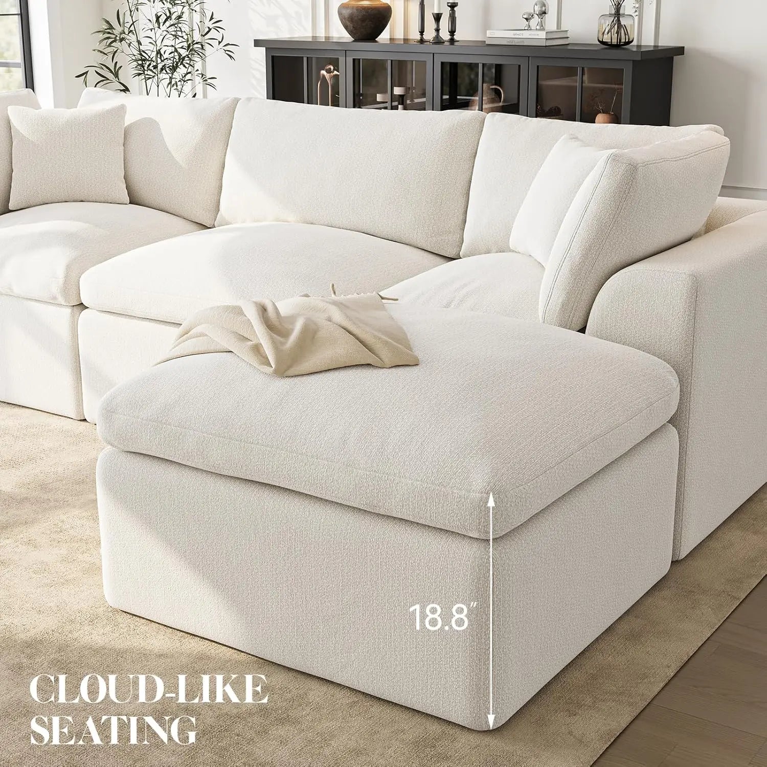 Cloud Sectional Couches for Living Room | 108 Inch L-Shaped