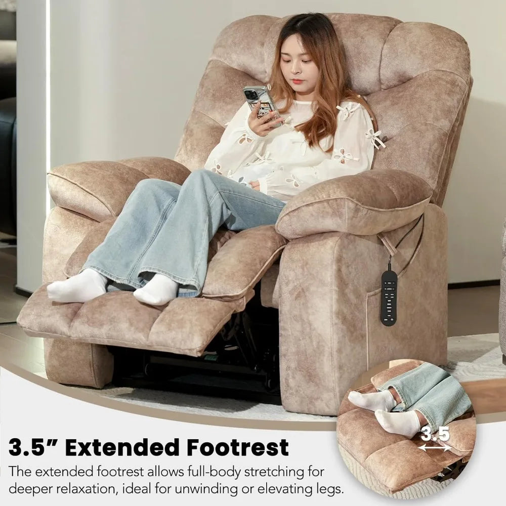 Large Power Lift Recliner Chair Heat And Massage