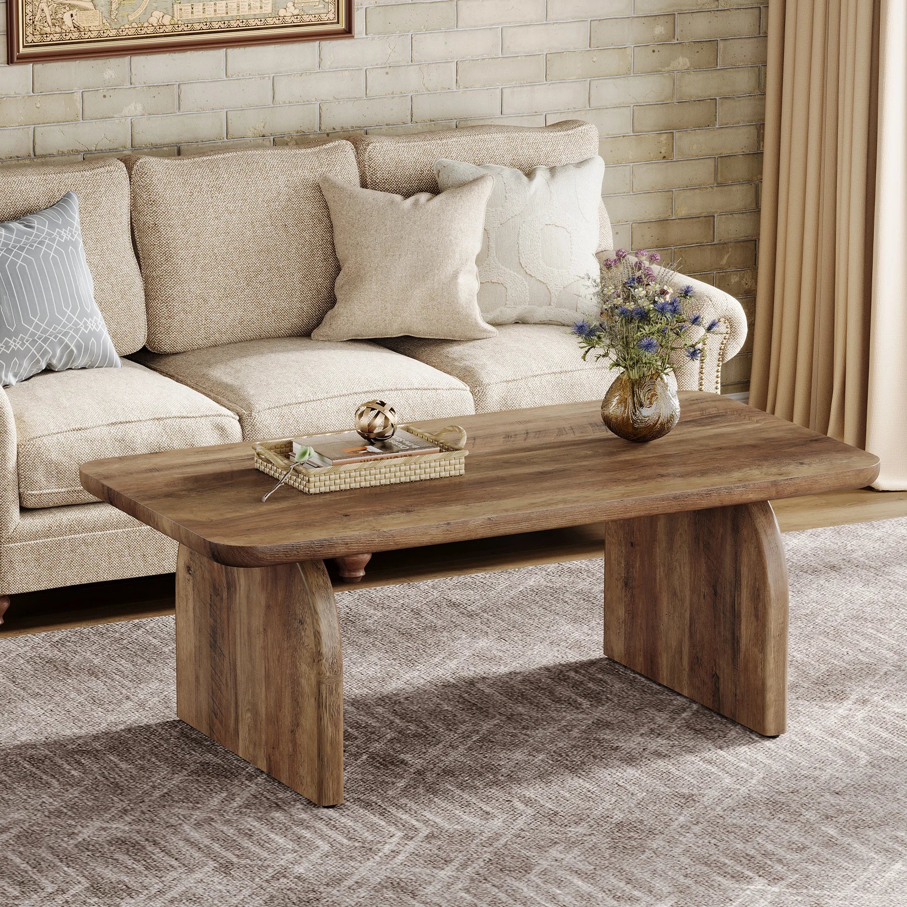 Farmhouse Rectangular Coffee Table,
